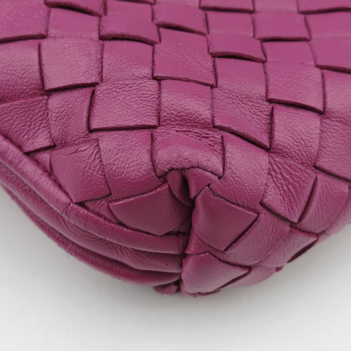 Pre-owned Bottega Veneta NODINI Intrecciato Purple lambskin  shoulderbag | stylenewstar