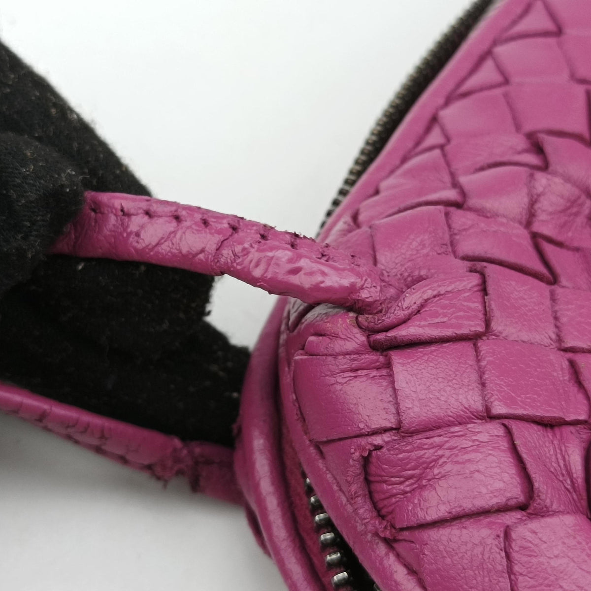 Pre-owned Bottega Veneta NODINI Intrecciato Purple lambskin  shoulderbag | stylenewstar