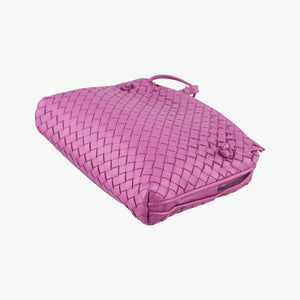 Pre-owned Bottega Veneta NODINI Intrecciato Purple lambskin  shoulderbag | stylenewstar