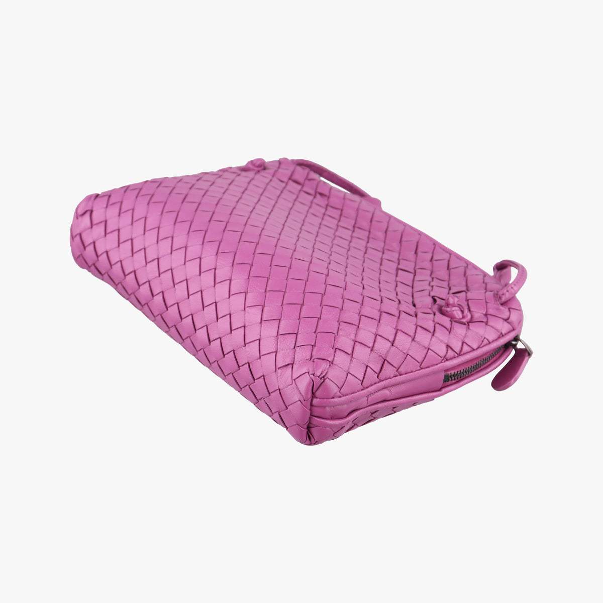 Pre-owned Bottega Veneta NODINI Intrecciato Purple lambskin  shoulderbag | stylenewstar