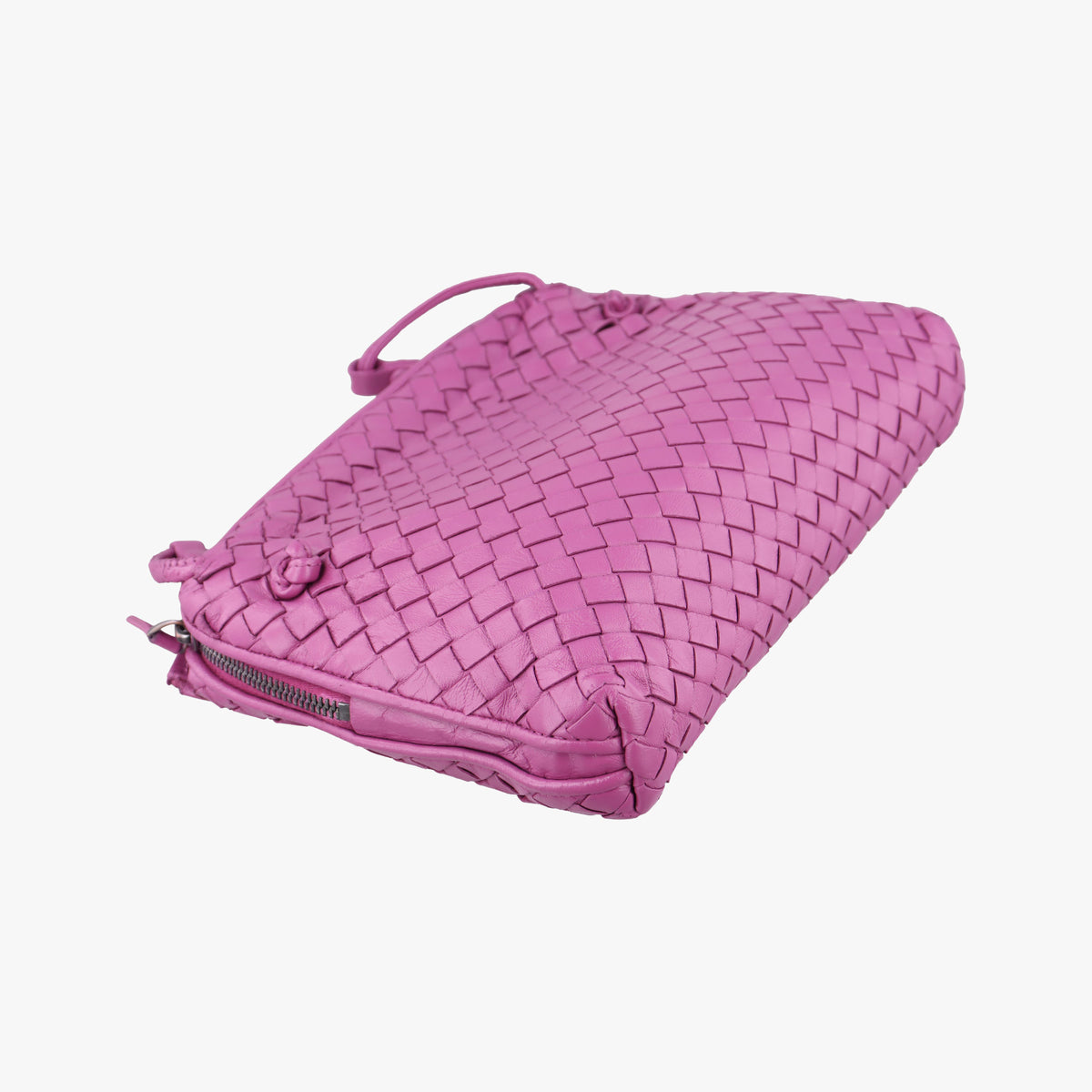 Pre-owned Bottega Veneta NODINI Intrecciato Purple lambskin  shoulderbag | stylenewstar