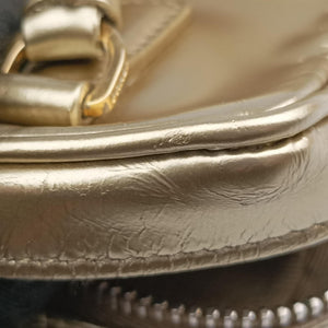 Secondhand Prada Mini Bauletto Golden Metallic Vitello Leather BL0705  shoulderbag | stylenewstar