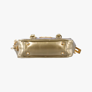 Secondhand Prada Mini Bauletto Golden Metallic Vitello Leather BL0705  shoulderbag | stylenewstar