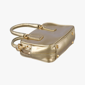 Secondhand Prada Mini Bauletto Golden Metallic Vitello Leather BL0705  shoulderbag | stylenewstar