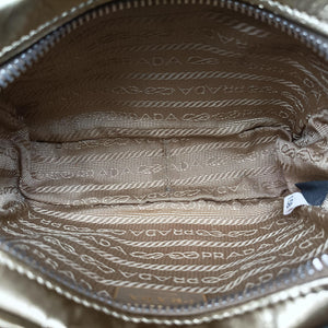 Secondhand Prada Mini Bauletto Golden Metallic Vitello Leather BL0705  shoulderbag | stylenewstar