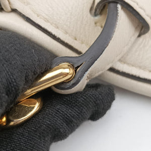 Pre-owned Gucci Blondie Chain White Leather 699268 shoulderbag | stylenewstar