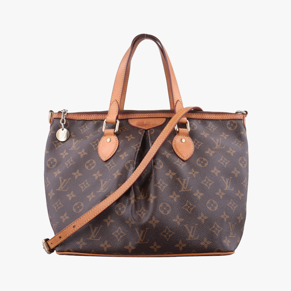 Pre-owned Louis Vuitton PALERMO PM brown Monogram Canvas M40145 shoulderbag | stylenewstar