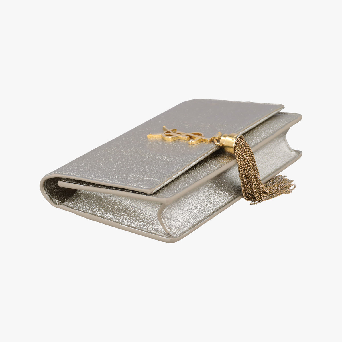 Pre-owned Yves Saint Laurent KATE Silver Leather 452159 shoulderbag | stylenewstar