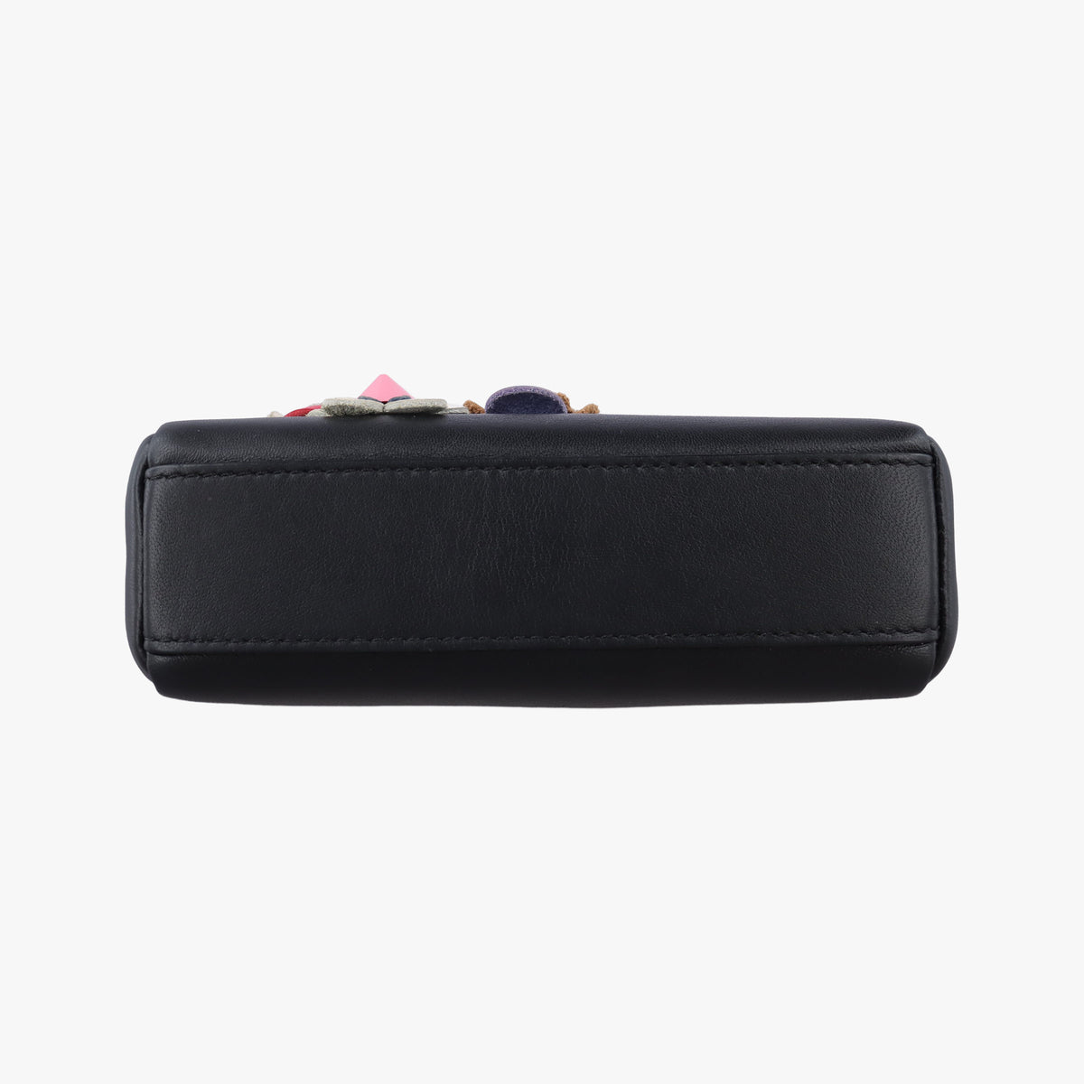 Pre-owned Fendi Micro Peekaboo Black×multi Leather 8M0355 shoulderbag | stylenewstar