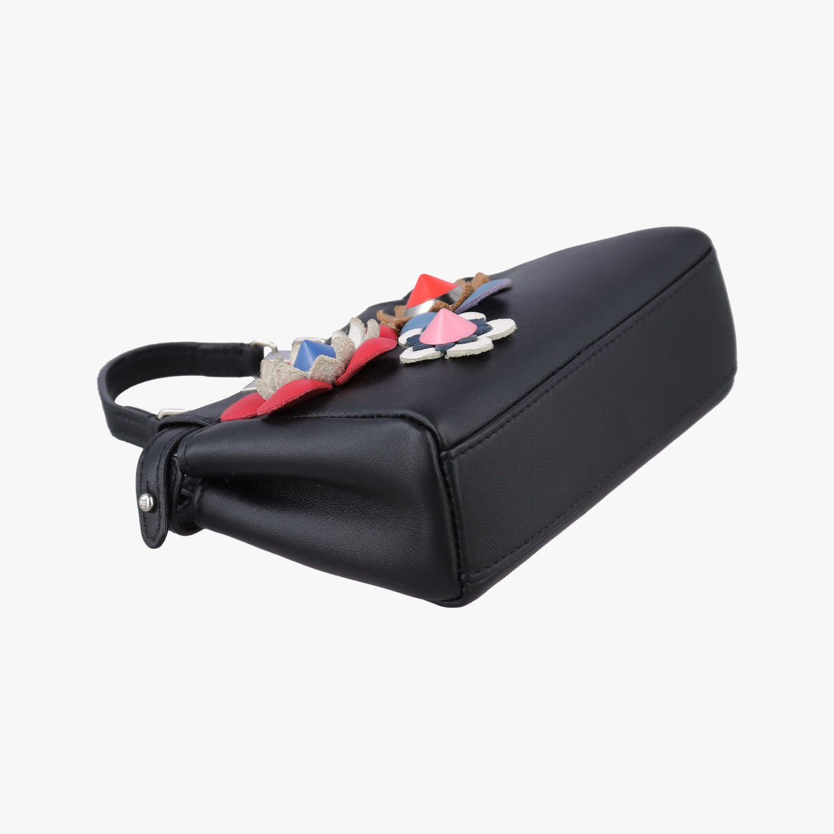 Pre-owned Fendi Micro Peekaboo Black×multi Leather 8M0355 shoulderbag | stylenewstar