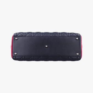 Pre-owned Christian Dior Lady Dior Navy×Pink×Blue lambskin  shoulderbag | stylenewstar