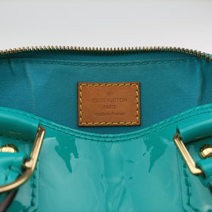 Pre-owned Louis Vuitton Alma BB Blue Lagon Vernis M91696 shoulderbag | stylenewstar