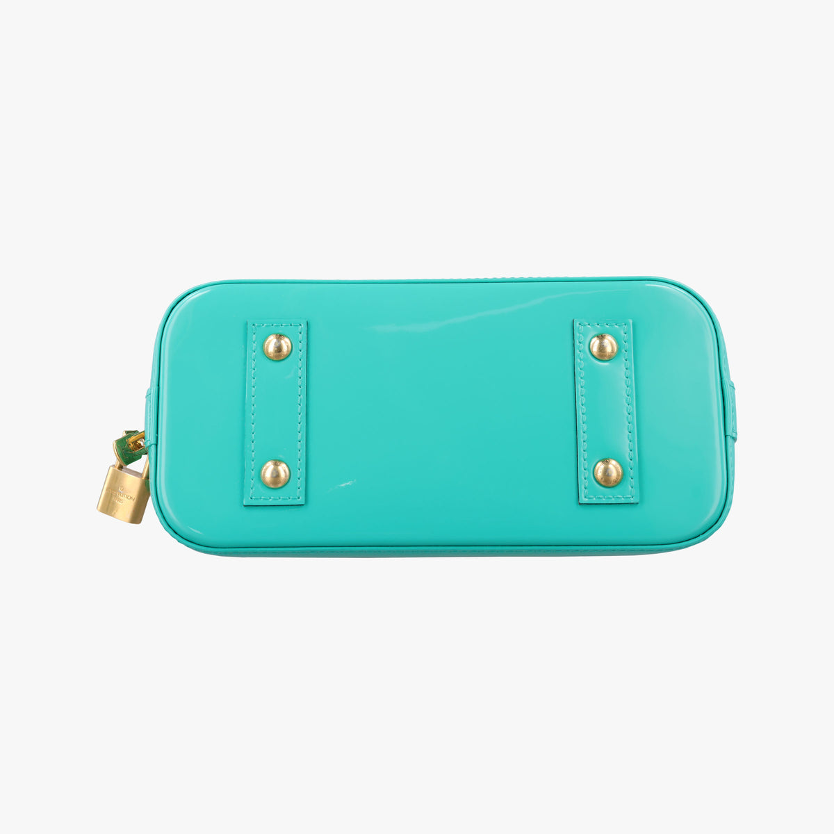 Pre-owned Louis Vuitton Alma BB Blue Lagon Vernis M91696 shoulderbag | stylenewstar