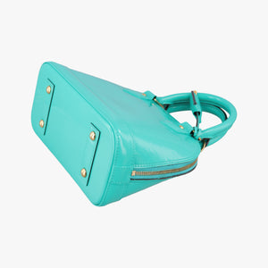 Pre-owned Louis Vuitton Alma BB Blue Lagon Vernis M91696 shoulderbag | stylenewstar