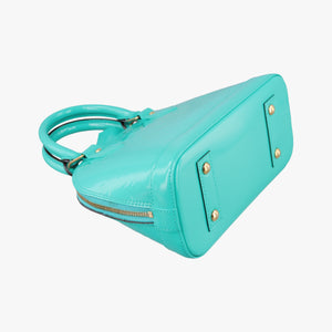 Pre-owned Louis Vuitton Alma BB Blue Lagon Vernis M91696 shoulderbag | stylenewstar