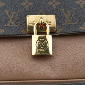 Pre-owned Louis Vuitton MARIGNAN brown×SESAME Monogram Canvas×calf leather M44544 shoulderbag | stylenewstar