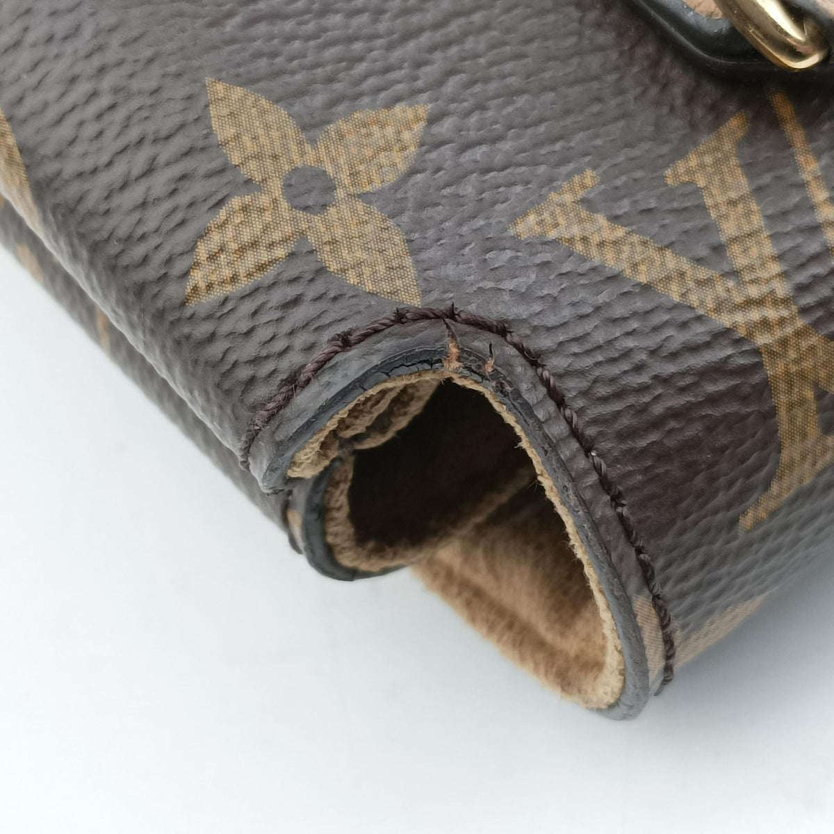 Pre-owned Louis Vuitton MARIGNAN brown×SESAME Monogram Canvas×calf leather M44544 shoulderbag | stylenewstar