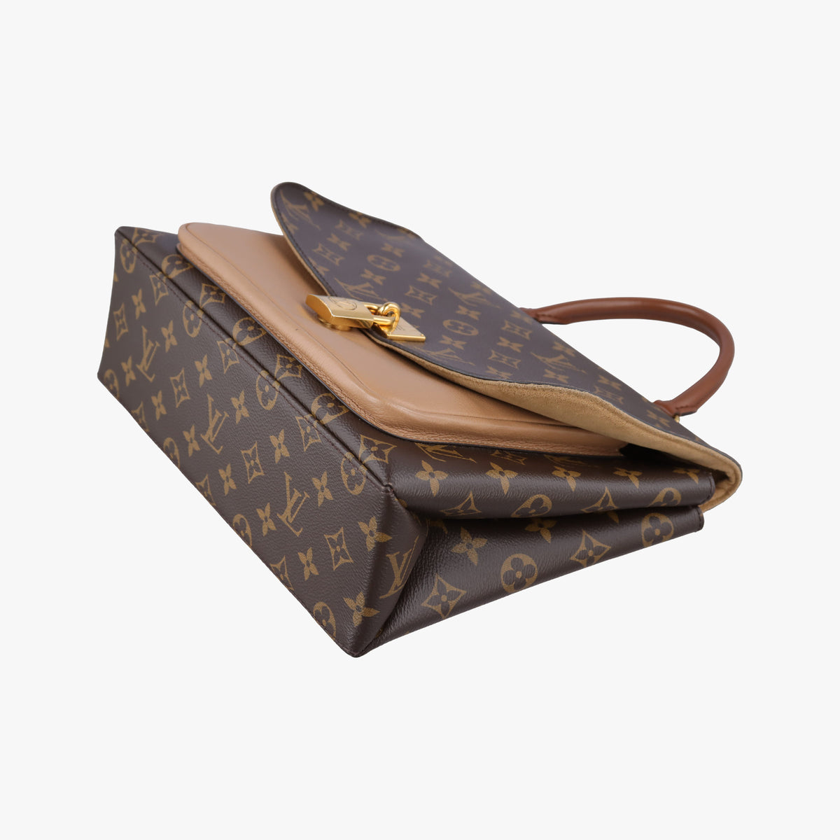 Pre-owned Louis Vuitton MARIGNAN brown×SESAME Monogram Canvas×calf leather M44544 shoulderbag | stylenewstar