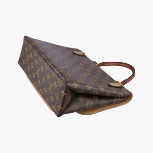 Pre-owned Louis Vuitton MARIGNAN brown×SESAME Monogram Canvas×calf leather M44544 shoulderbag | stylenewstar