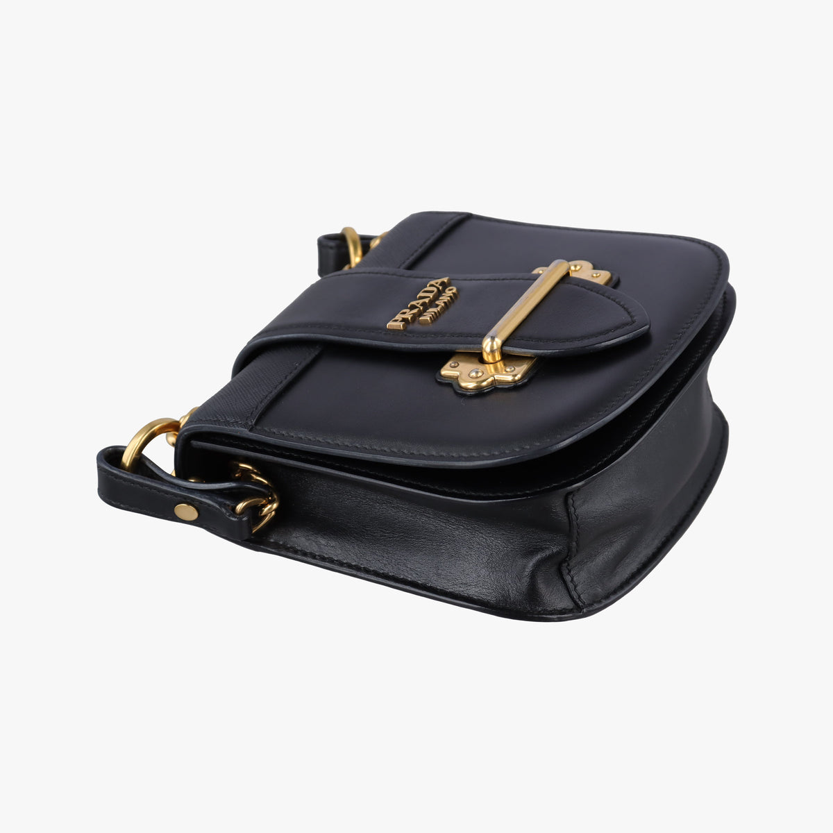 Secondhand Prada Pionniere Black leather 1BH056 shoulderbag | stylenewstar