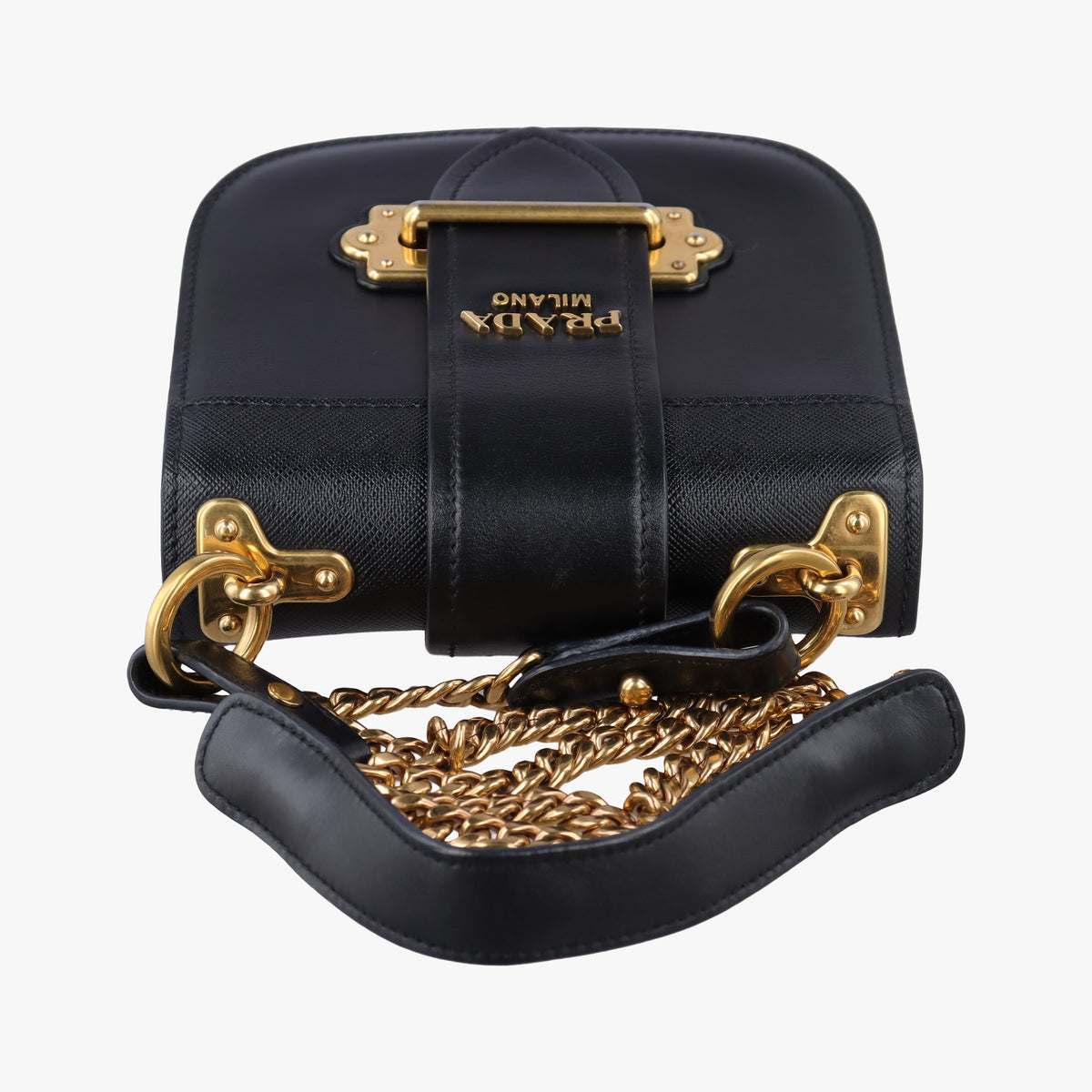 Secondhand Prada Pionniere Black leather 1BH056 shoulderbag | stylenewstar