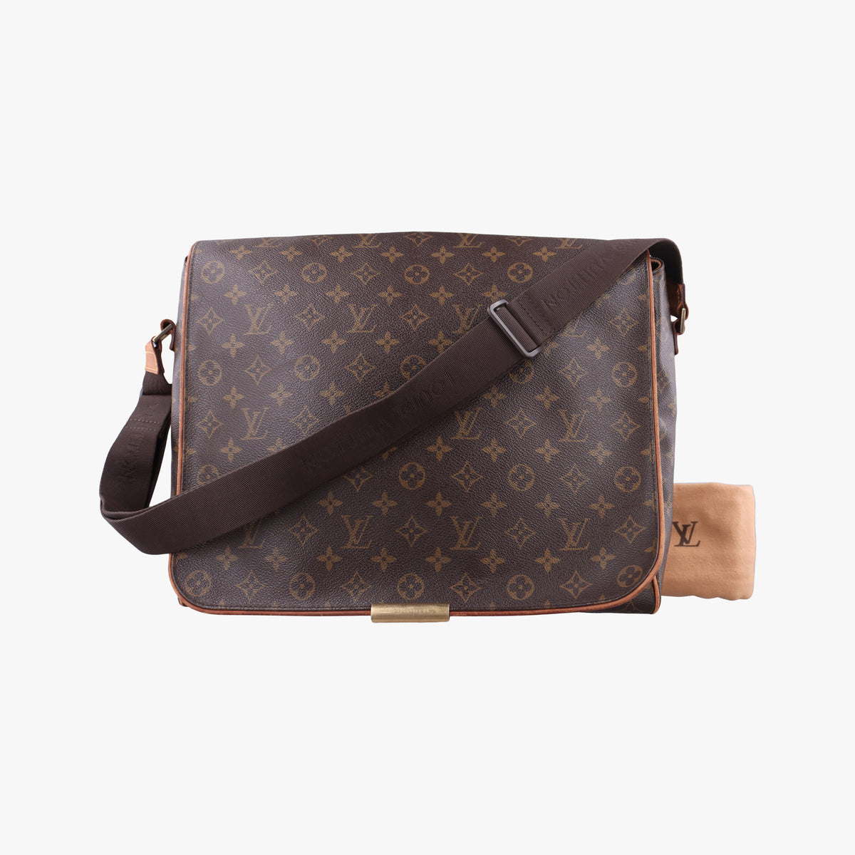 Pre-owned Louis Vuitton ABBESSES brown Monogram Canvas M45257 crossbodybag | stylenewstar