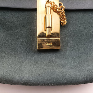 Secondhand Chloe DREW Blue Suede×Leather  shoulderbag | stylenewstar