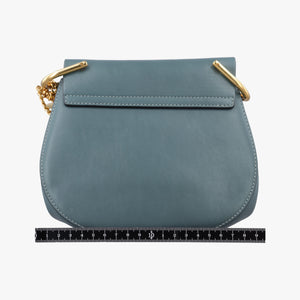 Secondhand Chloe DREW Blue Suede×Leather  shoulderbag | stylenewstar