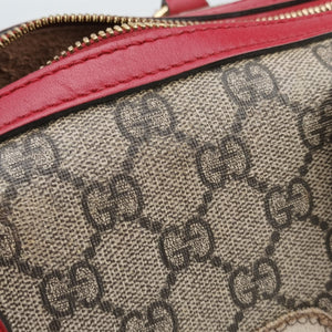 Secondhand Gucci GG SUPREME Heart Embroidered Beige x Multicolour PVC coated canvas×Leather 409529 shoulderbag | stylenewstar