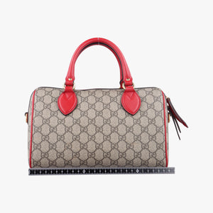 Secondhand Gucci GG SUPREME Heart Embroidered Beige x Multicolour PVC coated canvas×Leather 409529 shoulderbag | stylenewstar