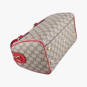 Secondhand Gucci GG SUPREME Heart Embroidered Beige x Multicolour PVC coated canvas×Leather 409529 shoulderbag | stylenewstar