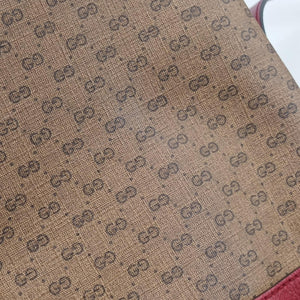 Pre-owned Gucci Doraemon collaboration Brown x red PVC coated canvas×Leather 655597 shoulderbag | stylenewstar