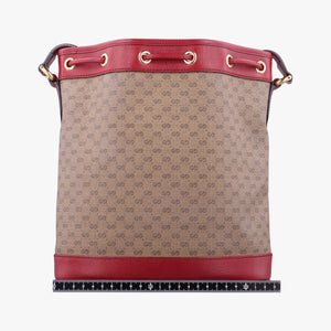 Pre-owned Gucci Doraemon collaboration Brown x red PVC coated canvas×Leather 655597 shoulderbag | stylenewstar