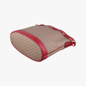 Pre-owned Gucci Doraemon collaboration Brown x red PVC coated canvas×Leather 655597 shoulderbag | stylenewstar
