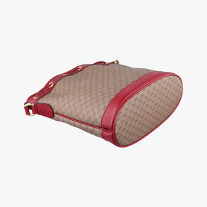 Pre-owned Gucci Doraemon collaboration Brown x red PVC coated canvas×Leather 655597 shoulderbag | stylenewstar