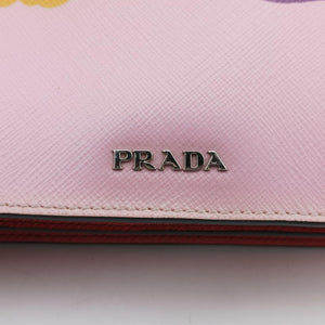 Secondhand Prada Lip print pink×Multicolour Saffiano Leather  shoulderbag | stylenewstar