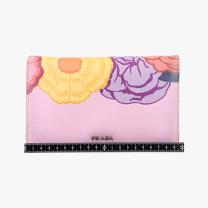 Secondhand Prada Lip print pink×Multicolour Saffiano Leather  shoulderbag | stylenewstar