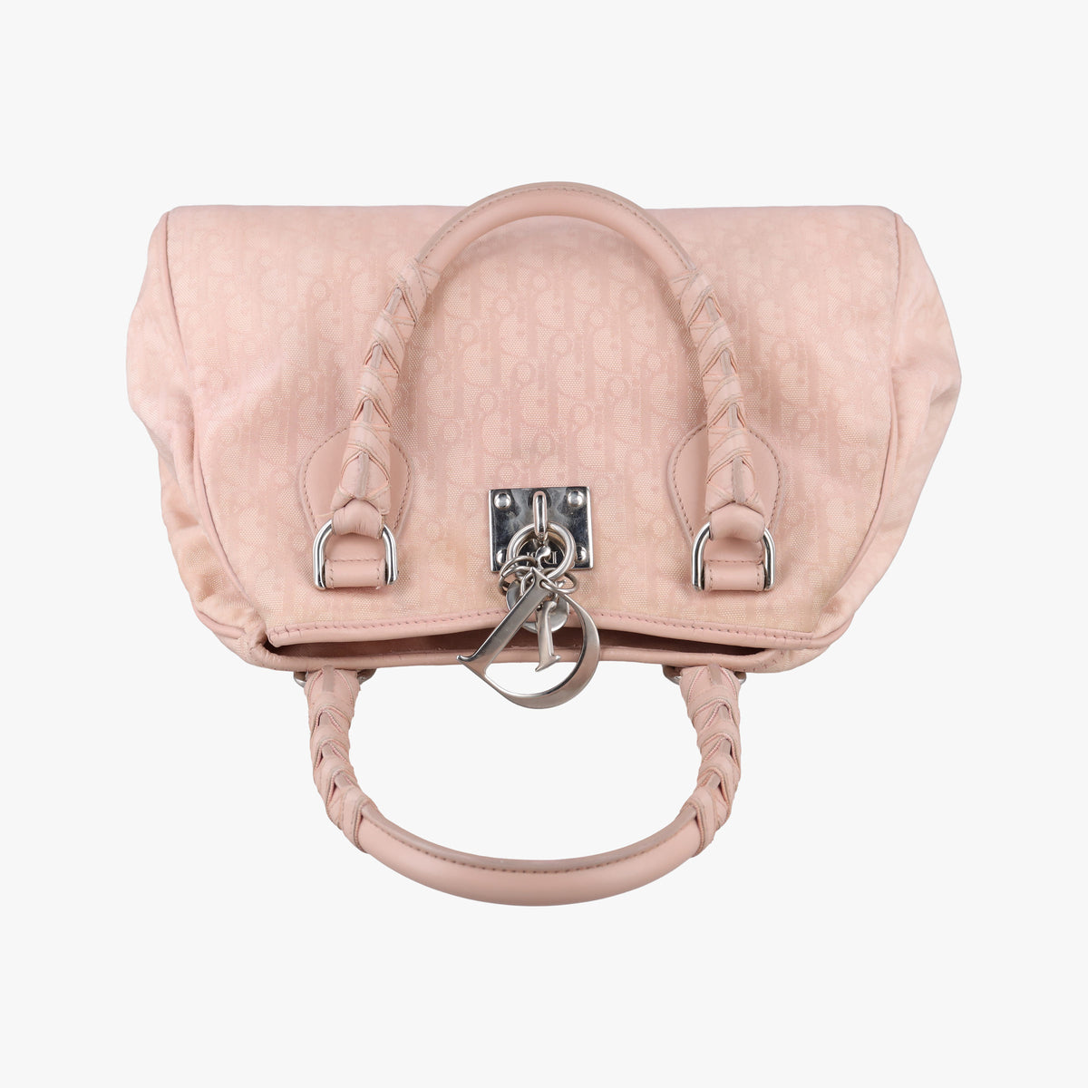 Pre-owned Christian Dior Lovely Pink Canvas × Leather  handbag | stylenewstar