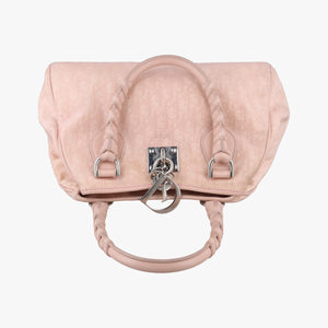 Pre-owned Christian Dior Lovely Pink Canvas × Leather  handbag | stylenewstar