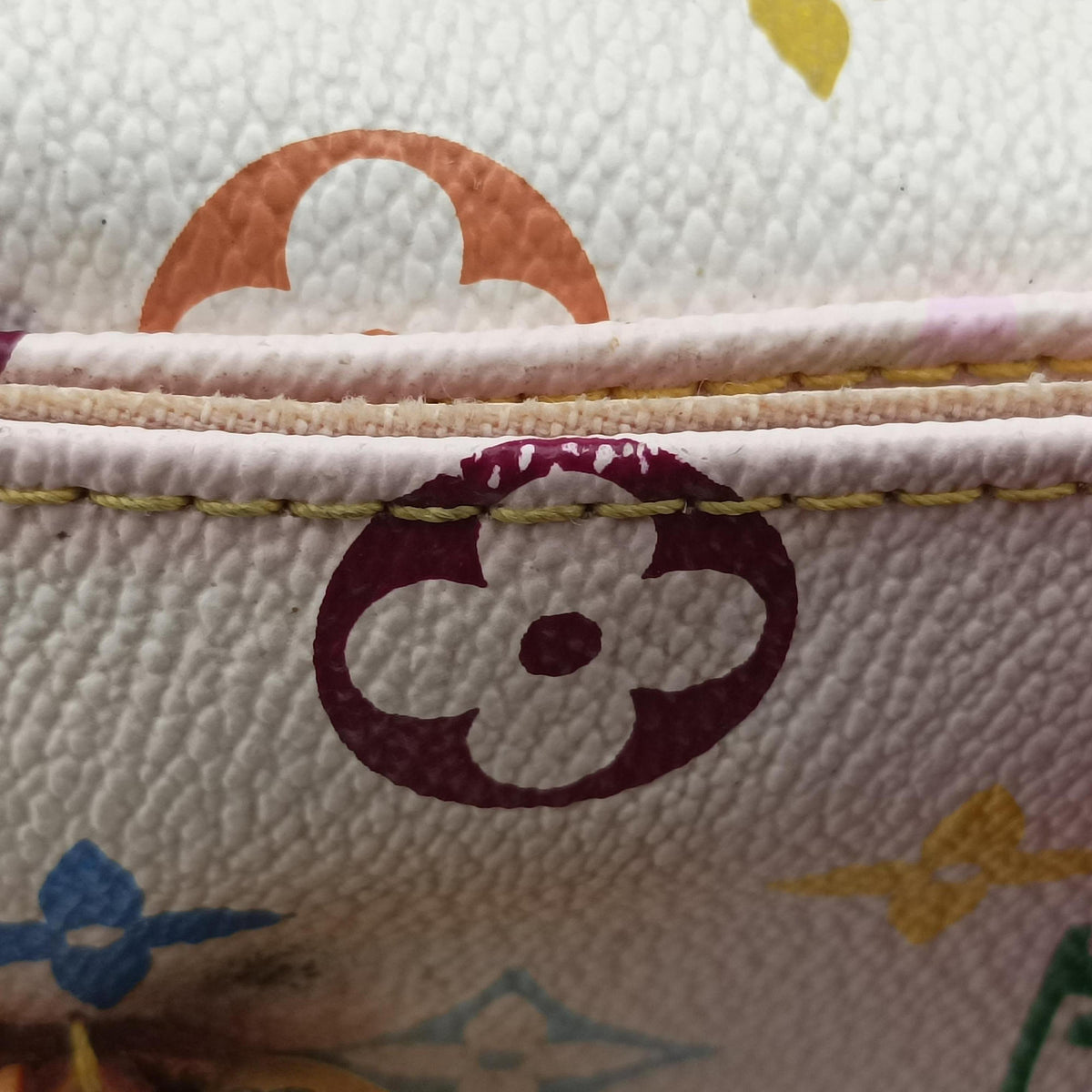 Pre-owned Louis Vuitton Petit Noe white Monogram Multicolor M42229 shoulderbag | stylenewstar