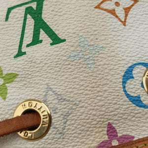 Pre-owned Louis Vuitton Petit Noe white Monogram Multicolor M42229 shoulderbag | stylenewstar