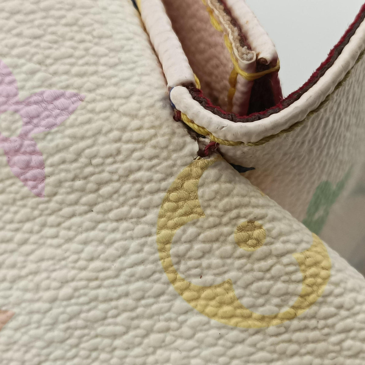 Pre-owned Louis Vuitton Petit Noe white Monogram Multicolor M42229 shoulderbag | stylenewstar