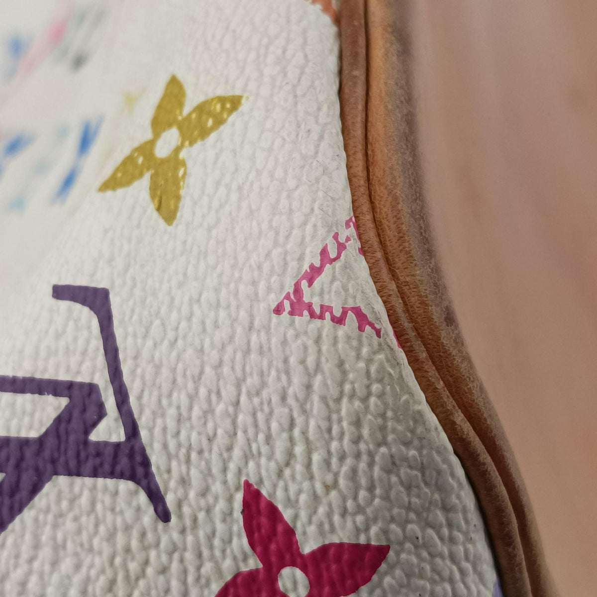 Pre-owned Louis Vuitton Petit Noe white Monogram Multicolor M42229 shoulderbag | stylenewstar