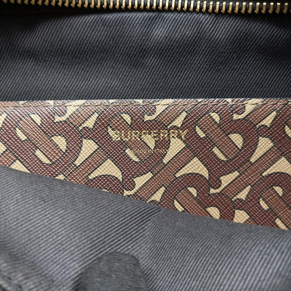 Pre-owned Burberry Monogram Stripe Brown×Multicolour PVC coated canvas x leather  bum bag/waist bag | stylenewstar