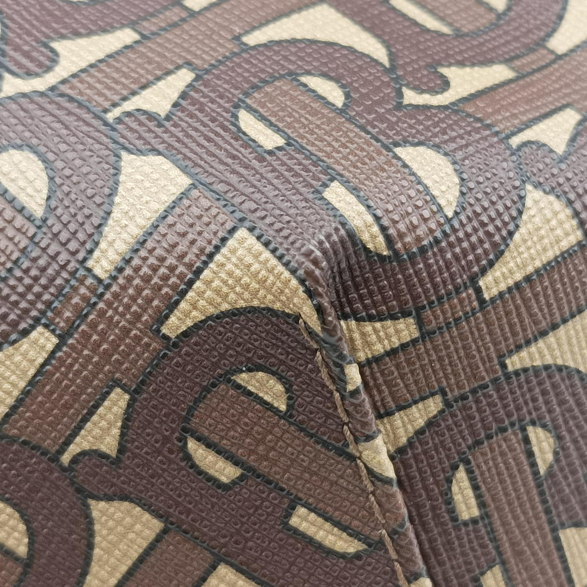 Pre-owned Burberry Monogram Stripe Brown×Multicolour PVC coated canvas x leather  bum bag/waist bag | stylenewstar