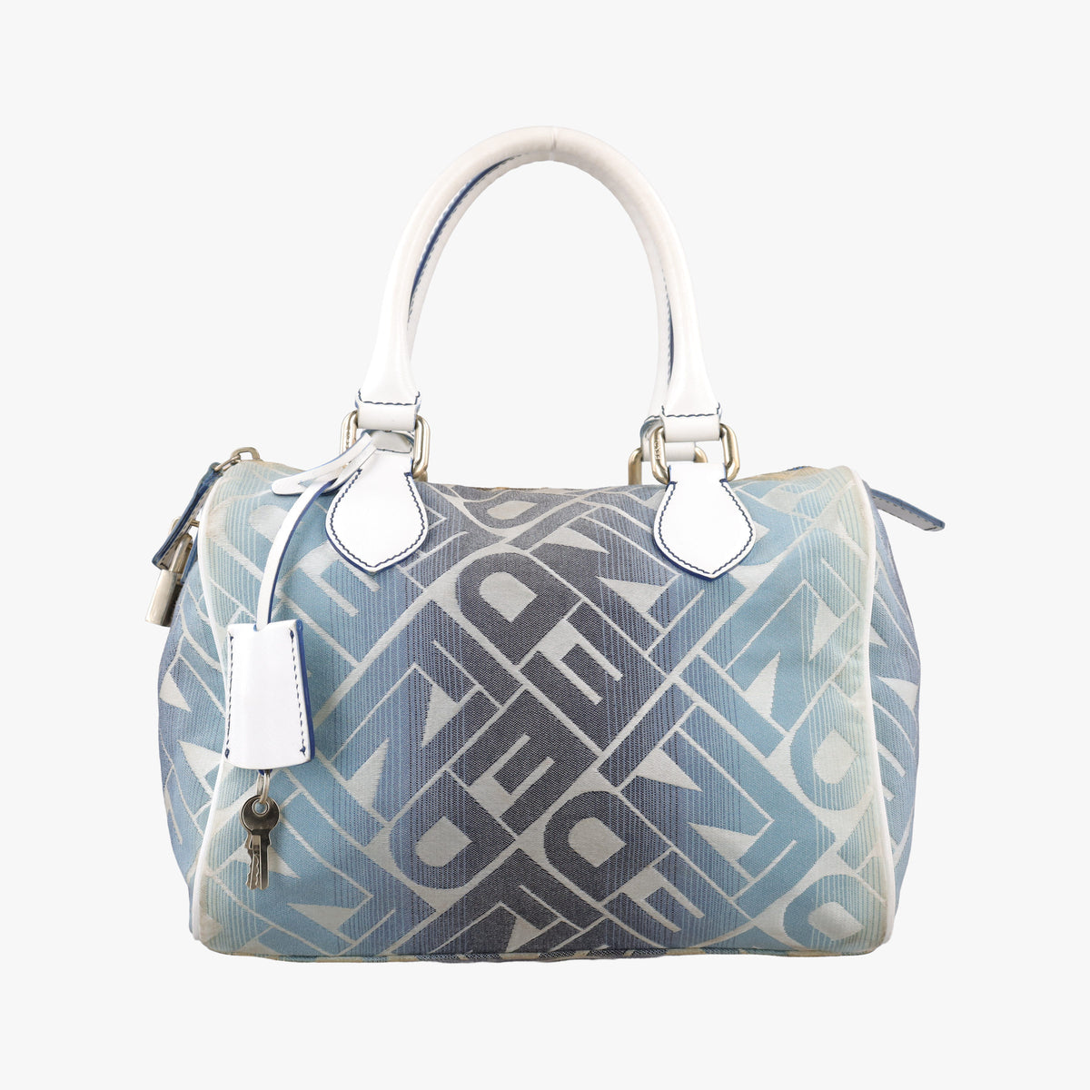 Vintage Fendi Forever Gradient Print White×Blue Canvas × Leather 8BL068 handbag | stylenewstar