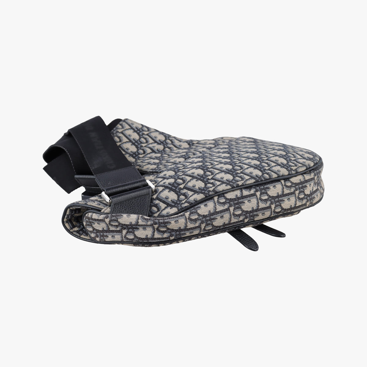 Vintage Christian Dior saddle Navy Jacquard×Leather  bum bag/waist bag | stylenewstar