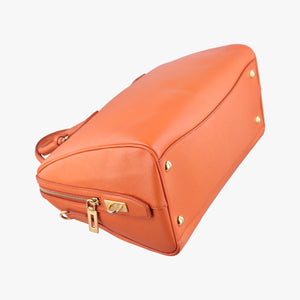 Secondhand Prada bowling Orange SAFFIANO Leather  shoulderbag | stylenewstar