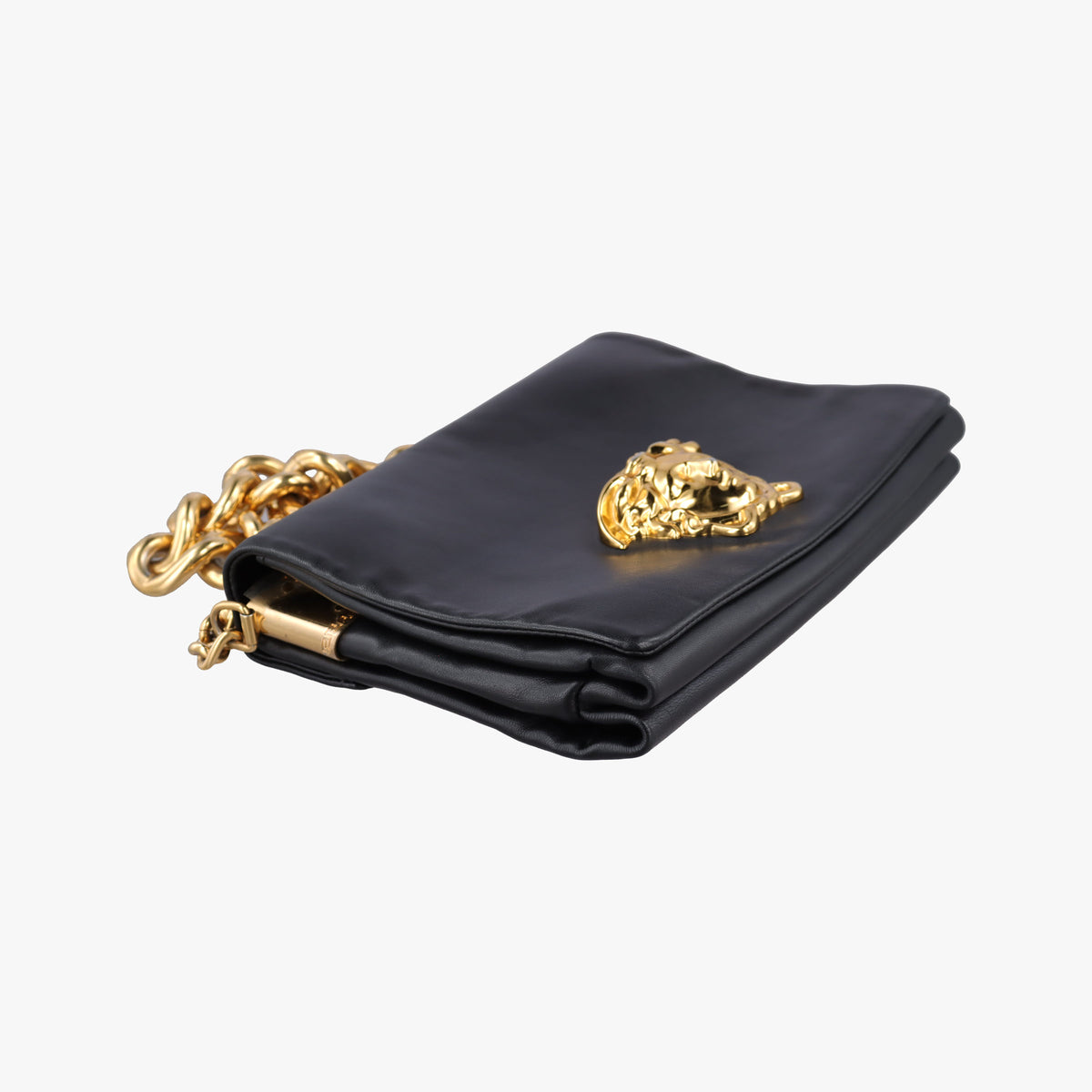Pre-owned VERSACE La Medusa Black Leather  shoulderbag | stylenewstar