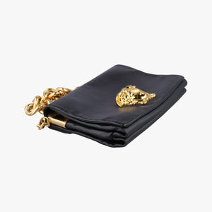Pre-owned VERSACE La Medusa Black Leather  shoulderbag | stylenewstar